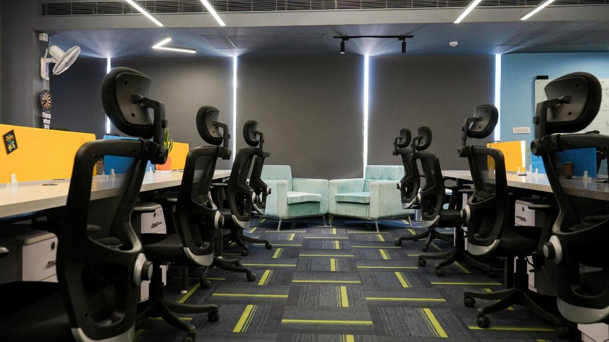 ergonomic chairs in an office